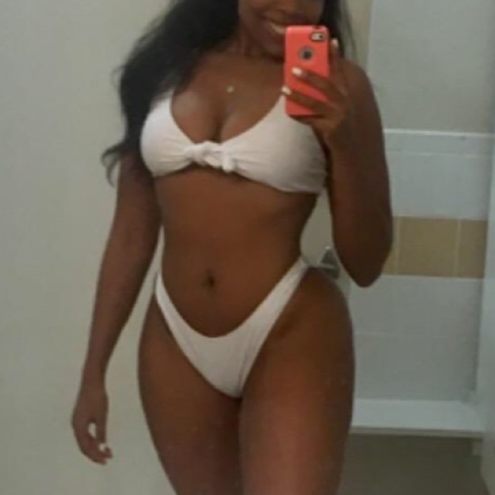 Mustard Tie Knot Front Rushed Back Swimsuit - Picture 5 of 5